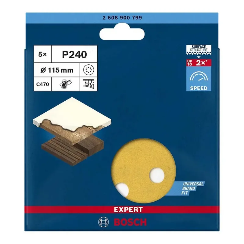 Expert C470 Sanding Discs P240 5pcs de Bosch – image du produit 3 sur 5