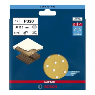 Expert C470 Sanding Discs P320 5pcs von Bosch – Produktbild 3 von 5