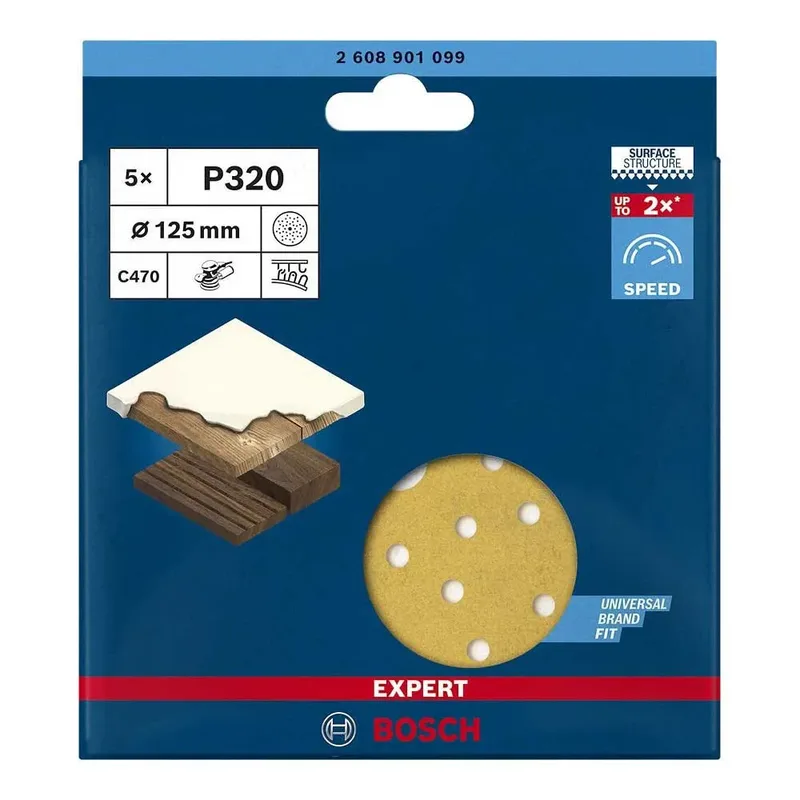 Expert C470 Sanding Discs P320 5pcs von Bosch – Produktbild 3 von 5