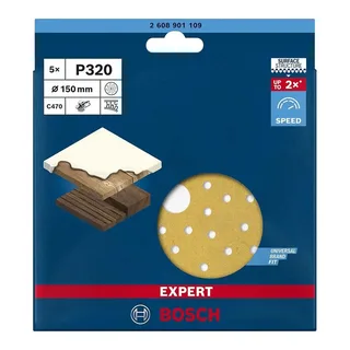 Expert C470 Sanding Discs P320 5pcs von Bosch – Produktbild 3 von 5