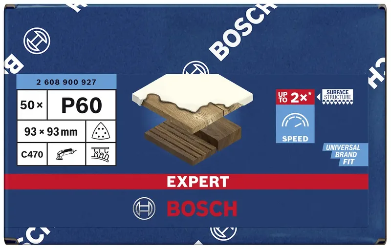 Expert C470 Schleifpapier für Deltaschleifer, 93 mm, G 60 von Bosch Professional – Produktbild 2 von 2