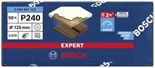 EXPERT C470 Schleifpapier Multilochung für Exzenterschleifer 125mm G 240für Exzenterschleifer de Bosch Professional – image du produit 2 sur 2