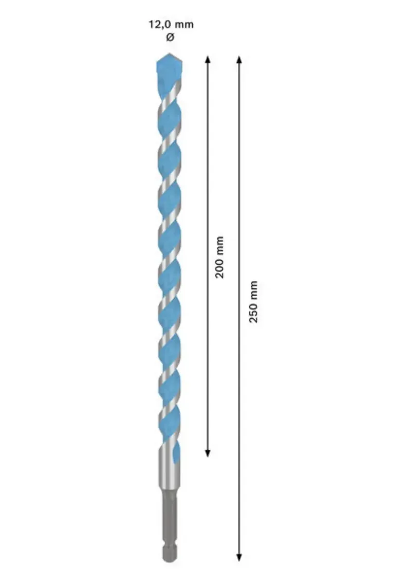Expert Hex-9 Multi Construction 12 X 200 X 250 Mm Multimateriaalboor van Bosch – productafbeelding 2 van 2