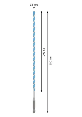 Expert Hex-9 Multi Construction 6 X 200 X 250 Mm Multimateriaalboor von Bosch Professional – Produktbild 2 von 2