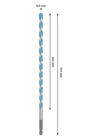 Expert Hex-9 Multi Construction 8 X 200 X 250 Mm Multimateriaalboor by Bosch – product image 2 of 2