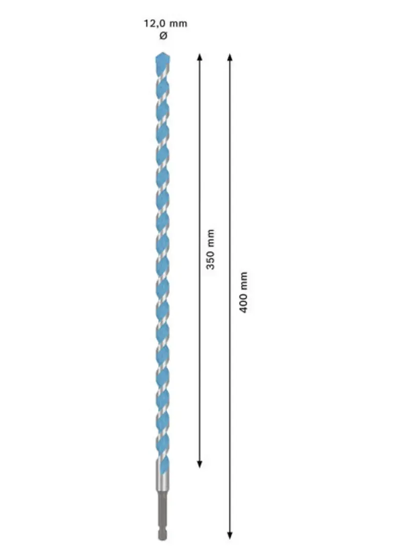 EXPERT HEX-9 Multi Construction Bohrer, 12 x 350 x 400 mm by Bosch – product image 2 of 2