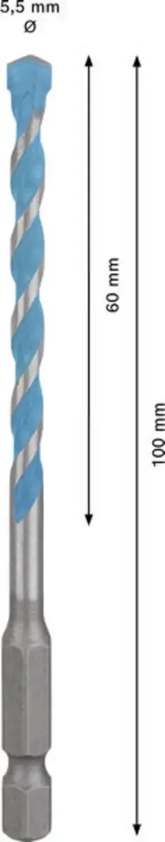 EXPERT HEX-9 Multi Construction Bohrer, 5,5 x 60 x 100 mm von Bosch – Produktbild 2 von 2