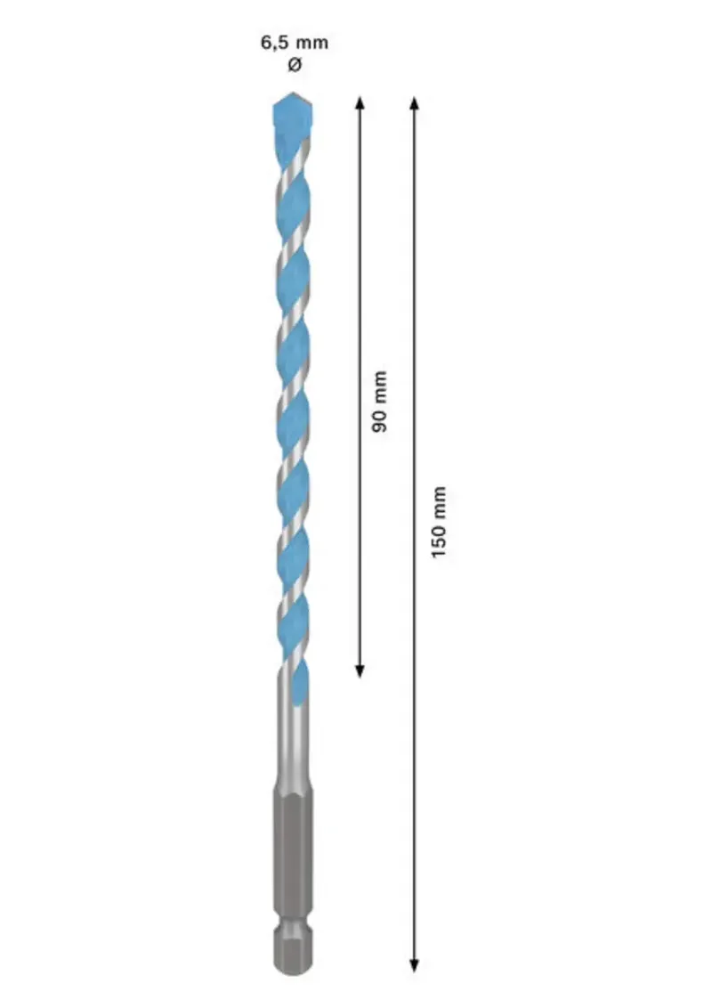 EXPERT HEX-9 Multi Construction Bohrer, 6,5 x 90 x 150 mm by Bosch – product image 2 of 2