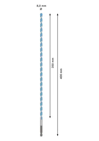 EXPERT HEX-9 Multi Construction Bohrer, 8 x 350 x 400 mm by Bosch – product image 2 of 2