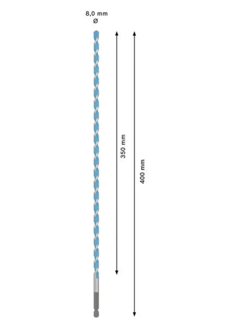 EXPERT HEX-9 Multi Construction Bohrer, 8 x 350 x 400 mm by Bosch – product image 2 of 2