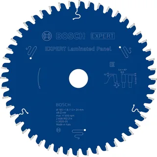 Expert Laminated Panel 165 X 18/13 X 20 Mm T48 Multimateriaal Cirkelzaagblad by Bosch Professional – product image 1 of 2