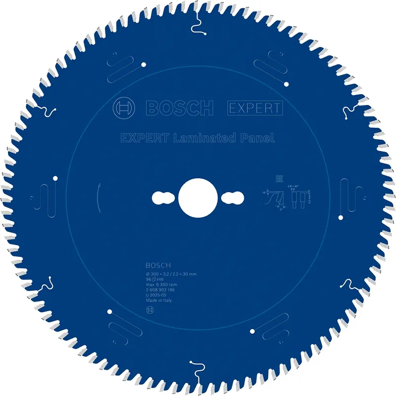 Expert Laminated Panel 300 X 32/22 X 30 Mm T96 Multimateriaal Cirkelzaagblad by Bosch Professional – product image