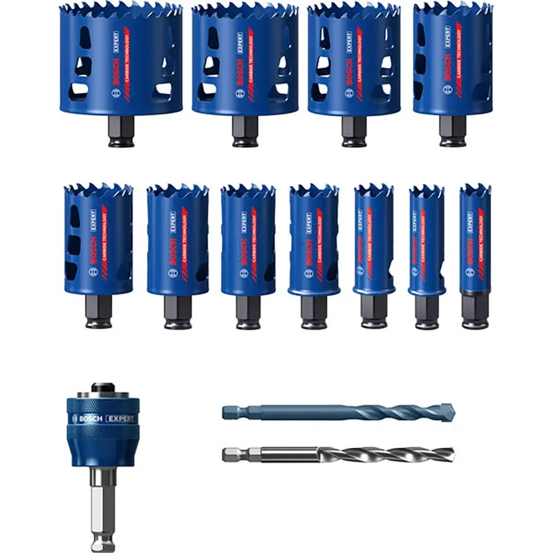 Expert Multi Material Power Change Plus 20/22/25/32/35/40/44/51/60/68/76 X 60 Mm Holle Boor 14 Eenheden by Bosch Professional – product image 1 of 4
