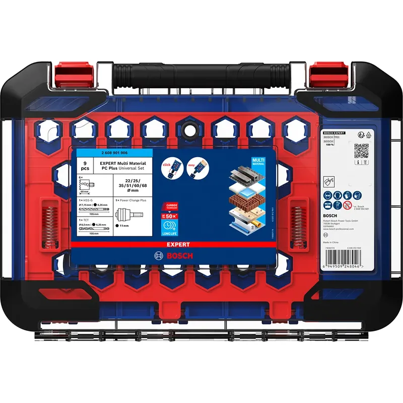 Expert Multi Material Power Change Plus 22/25/35/51/60/68 X 60 Mm Holle Boor 9 Eenheden by Bosch Professional – product image 3 of 4