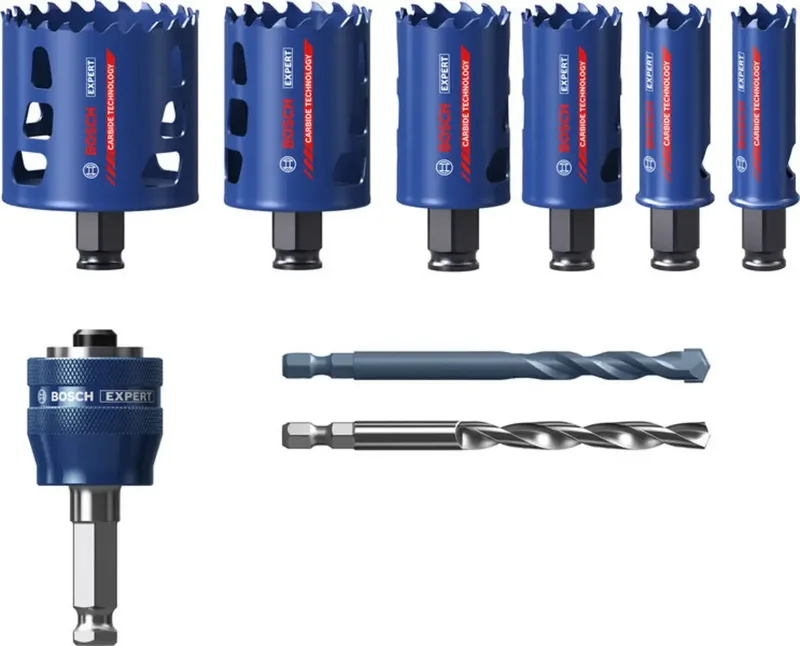 EXPERT Multi Material Power Change Plus-Lochsäge, 22/25/35/40/51/68x60 mm,9-tlg. by Bosch Professional – product image 2 of 2