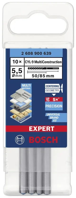 Expert MultiConstruction CYL-9 Bohrer, 5,5 x 50 x 85 mm by Bosch – product image 2 of 2
