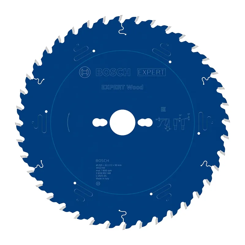 Lame De Scie Circulaire Pour Bois Expert Wood 250 X 3.2/2.2 X 30 Mm T40 de Bosch Professional – image du produit