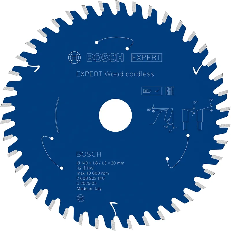 Bosch Lame De Scie Circulaire Pour Bois Expert Wood Cordless 140 X 1.8/1.3 X 20 Mm T42 de Bosch Professional – image du produit