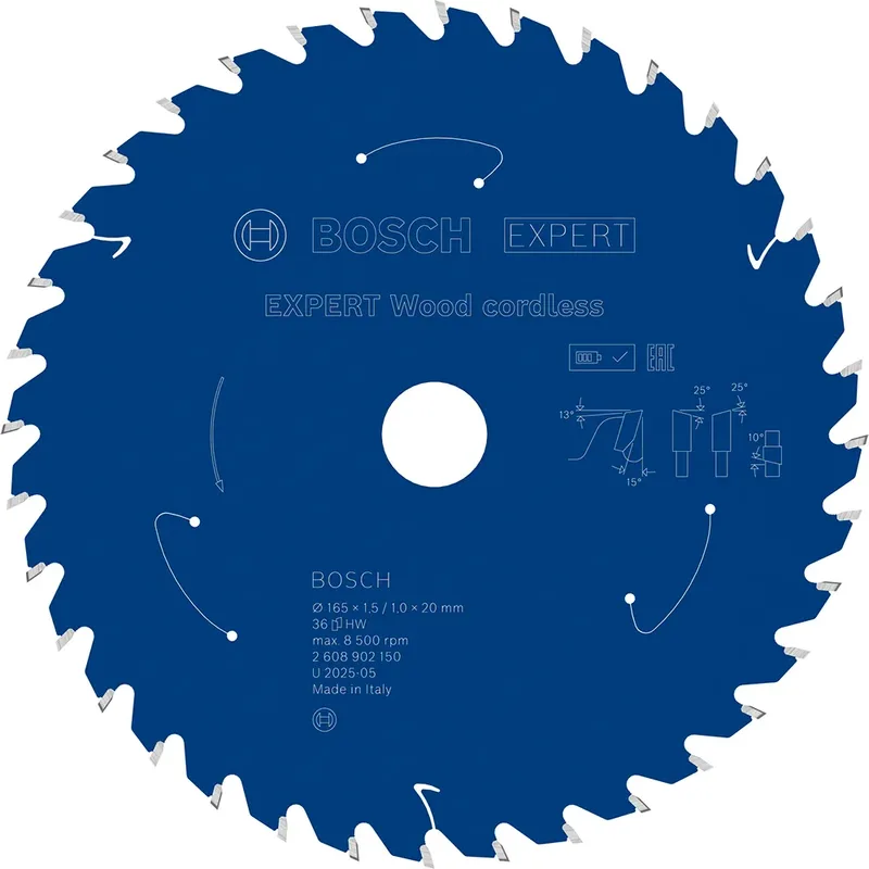Bosch Lame De Scie Circulaire Pour Bois Expert Wood Cordless 165 X 1.5/1 X 20 Mm T36 de Bosch Professional – image du produit