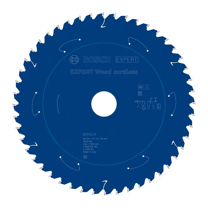 Bosch Lame De Scie Circulaire Pour Bois Expert Wood Cordless 216 X 1.7/1.2 X 30 Mm T48 de Bosch Professional – image du produit 1 sur 2