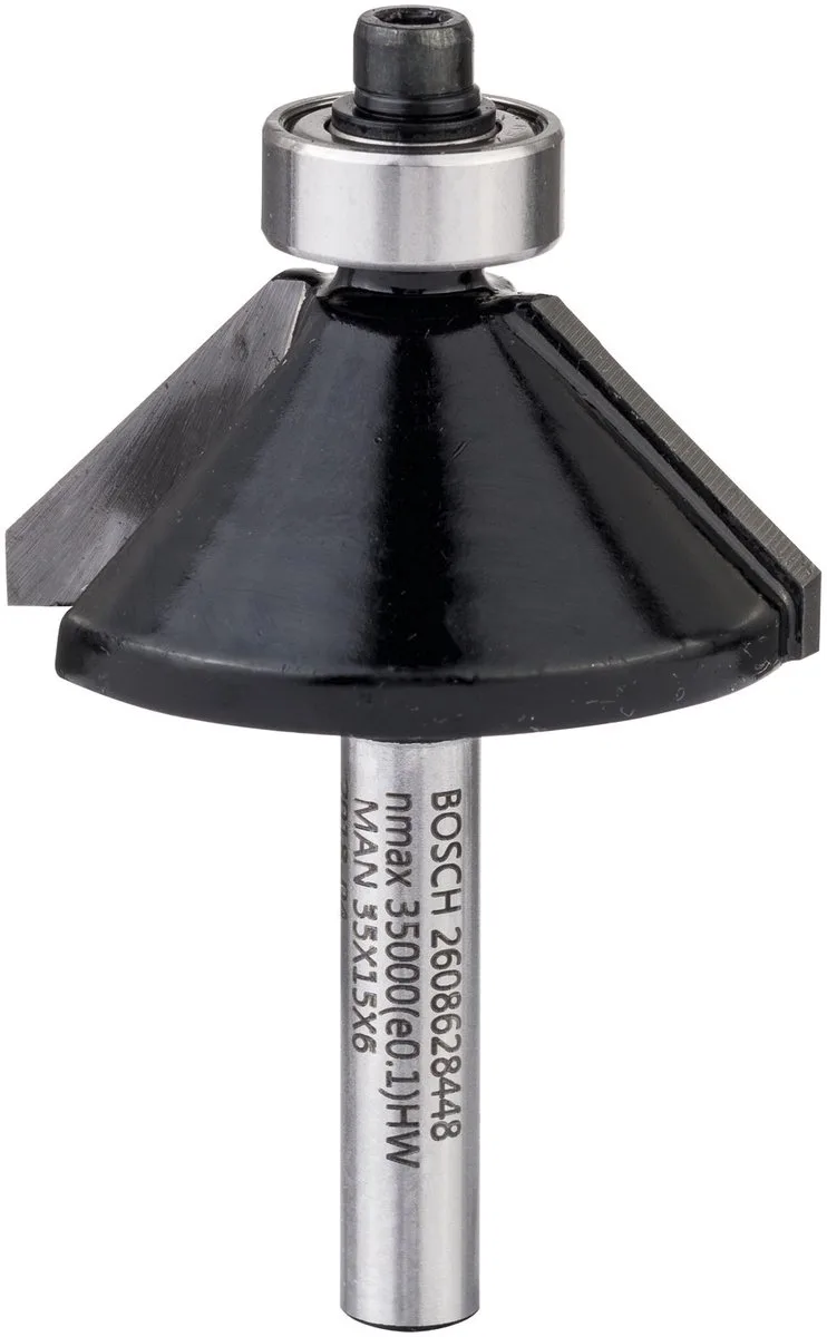 FASE-/KANTENFREES 6 MM, D1 34,9 MM, B 11,1 MM, L 14,6 MM, G 56 MM, 45ø fra Bosch Home & Garden – produktbillede