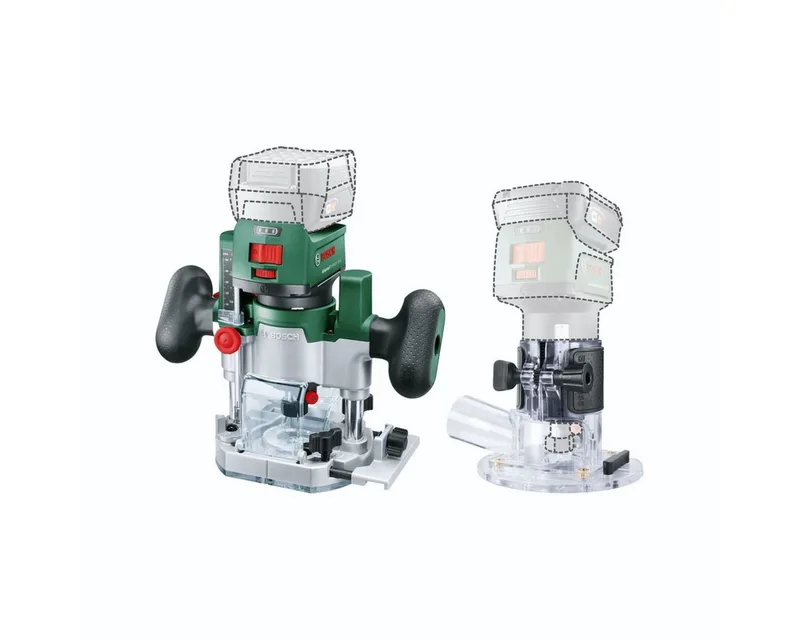 Fräse Router Combi Set Oberfräse von Bosch, Grün, Silber – Produktbild 2 von 4
