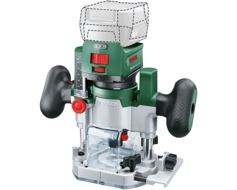 Fräse Router Combi Set Oberfräse von Bosch, Grün, Silber – Produktbild 3 von 4