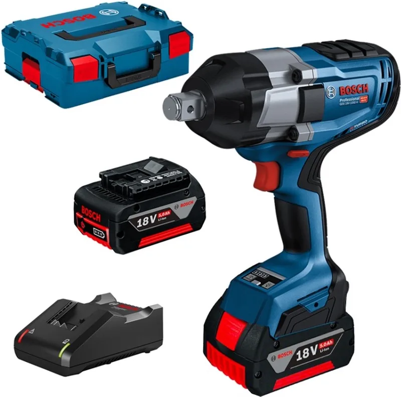 Gereedschap - 18 V ACCU-slagmoersleutel, 2x accu 5,0 Ah, oplader 06019J8522 by Bosch Home & Garden – product image