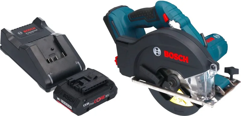 GKM 18V-50 Professionele accu metaalcirkelzaag 18 V 136 mm borstelloos + 1x accu 4.0 Ah + lader von Bosch Professional – Produktbild