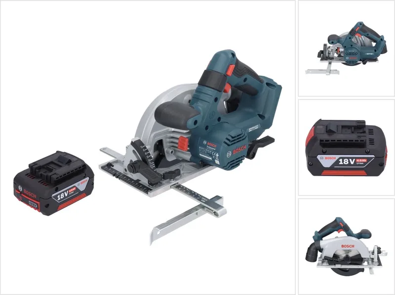 GKS 18V-57-2 Professional accu-handcirkelzaag 18 V 165 mm borstelloos + 1x accu 4,0 Ah - zonder oplader de Bosch Home & Garden – image du produit