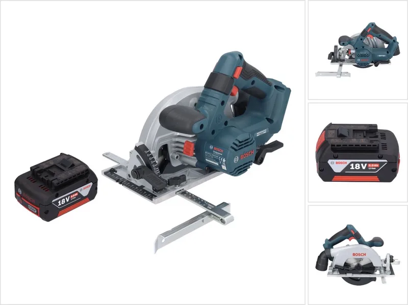 GKS 18V-57-2 Professionele accucirkelzaag 18 V 165 mm borstelloos + 1x accu 5.0 Ah - zonder oplader fra Bosch Professional – produktbillede