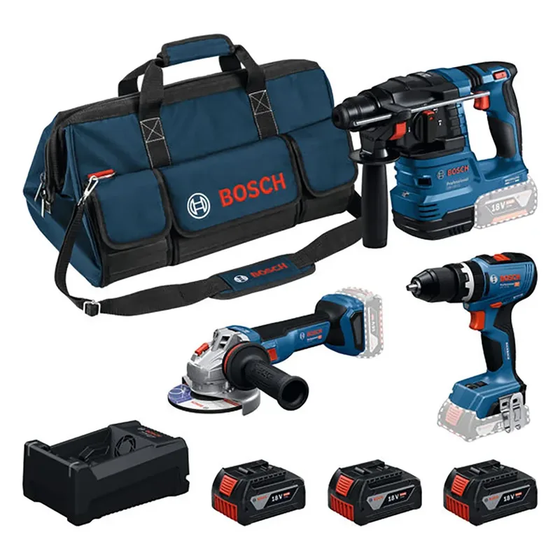 Gsb18v-65+gbh18v-22+gws18v-11+3x5.0ah Elektrische Gereedschapset von Bosch Professional – Produktbild 3 von 6