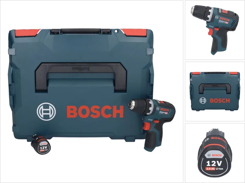 GSR 12V-35 Professionele accuboormachine 12 V 35 Nm borstelloos + 1x oplaadbare accu 3.0 Ah + L-Boxx - zonder oplader fra Bosch Professional – produktbillede