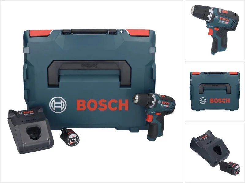 GSR 12V-35 Professionele accuboormachine 12 V 35 Nm borstelloos + 1x oplaadbare accu 2.0 Ah + lader + L-Boxx från Bosch Professional – produktbild