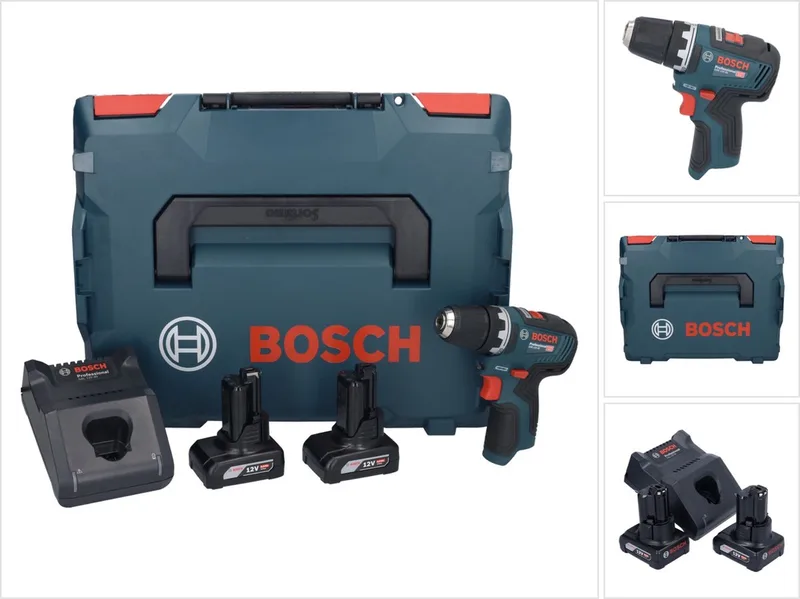 GSR 12V-35 Professionele accuboormachine 12 V 35 Nm borstelloos + 2x accu 6.0 Ah + lader + L-Boxx von Bosch Professional – Produktbild