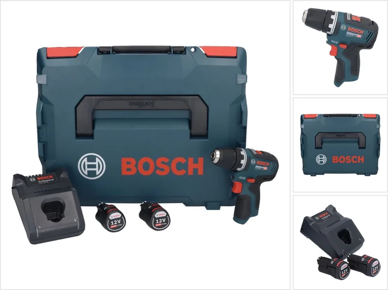GSR 12V-35 Professionele accuboormachine 12 V 35 Nm borstelloos + 2x accu 2.0 Ah + lader + L-Boxx von Bosch Professional – Produktbild