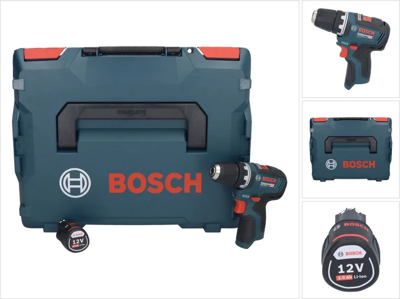 GSR 12V-35 Professionele accuschroefboormachine 12 V 35 Nm borstelloos + 1x oplaadbare accu 2.0 Ah + L-Boxx - zonder oplader von Bosch Professional – Produktbild