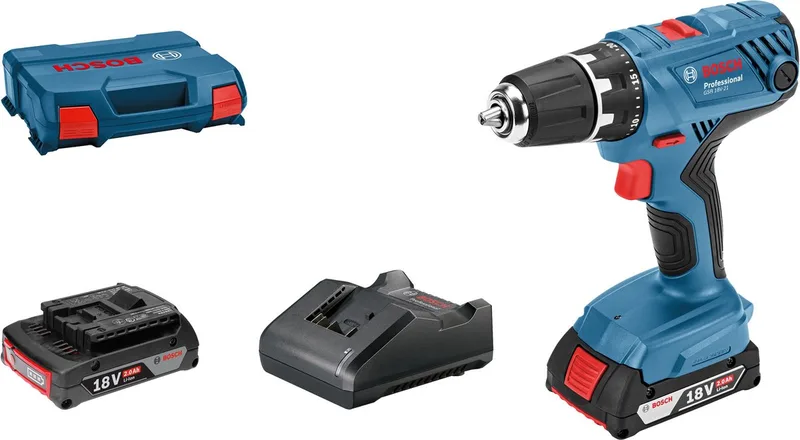 GSR 18V-21 - Accuschroefboormachine 18 Volt 2,0 AH Li-ion in L-Case von Bosch Professional – Produktbild