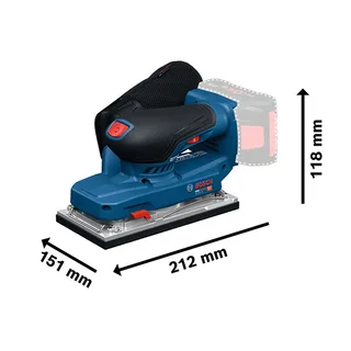 GSS18V-18 Accu Vlakschuurmachine - 06019R7001 de Bosch – image du produit 3 sur 6