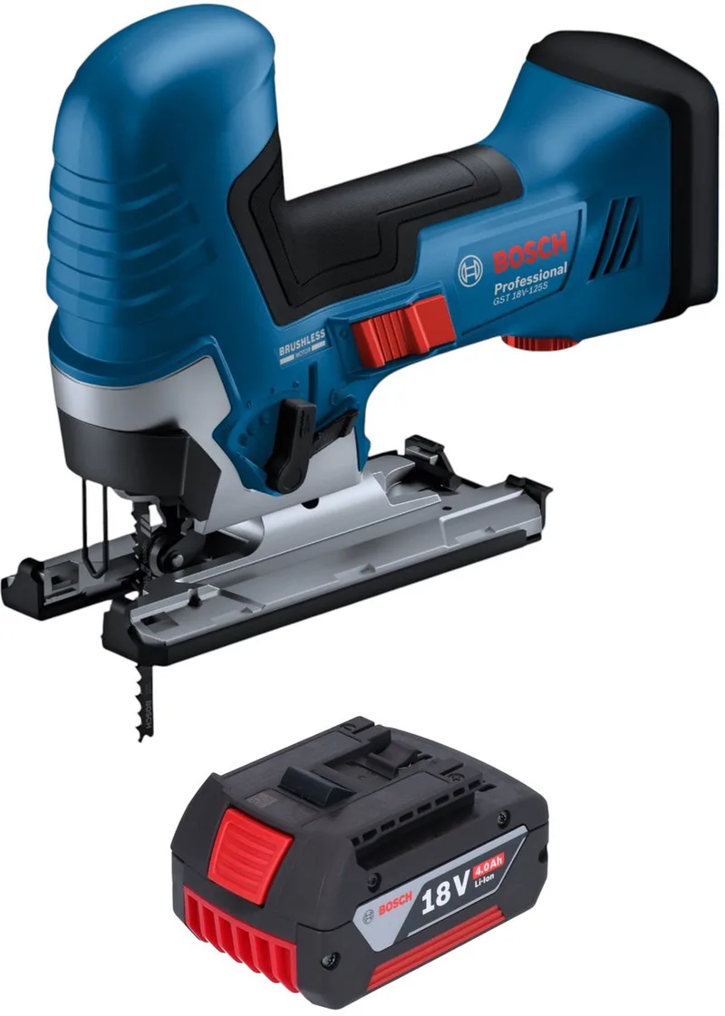 GST 18V-125 S Professionele accudecoupeerzaag 18 V 125 mm borstelloos + 1x accu 4.0 Ah - zonder oplader by Bosch Home & Garden – product image