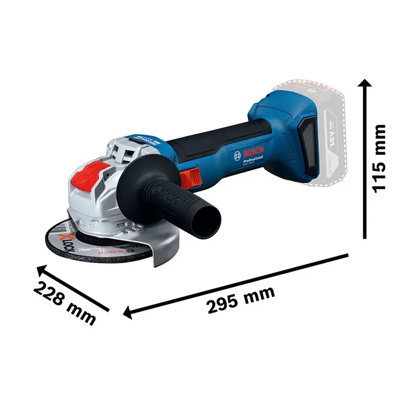 Gwx 18v-8 (125 Mm) + 2 Bat 4.0+ Lboxx Haakse Slijper de Bosch – image du produit 3 sur 6