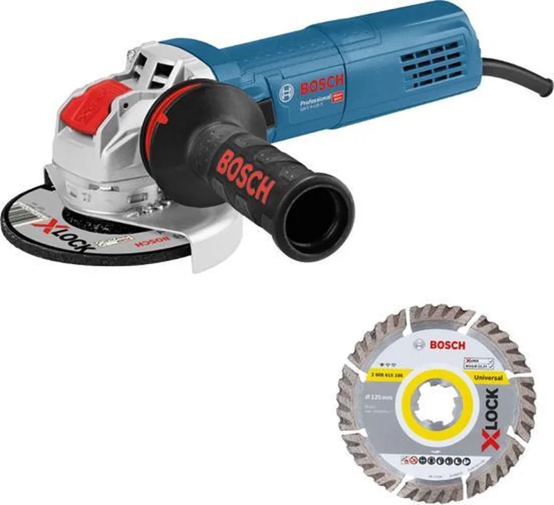 GWX 9-125 S X-LOCK Haakse slijper in koffer - 900W - 125mm - variabel van Bosch – productafbeelding
