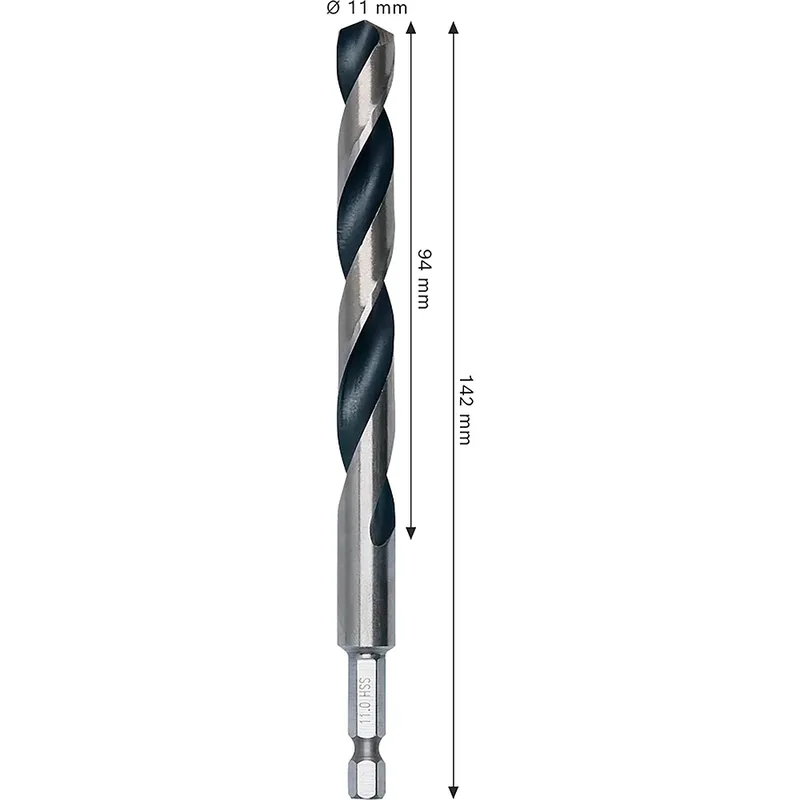 Hexagonal Metal Hss Pointeq 11 Mm Metaalboor van Bosch – productafbeelding 2 van 2