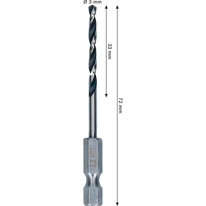 Hexagonal Metal Hss Pointeq 3 Mm Metaalboor von Bosch – Produktbild 3 von 6