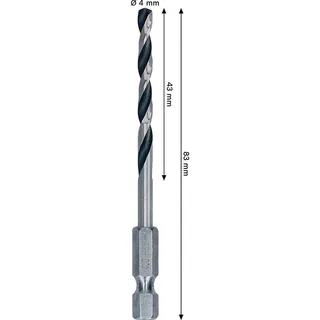 Hexagonal Metal Hss Pointeq 4 Mm Metaalboor van Bosch – productafbeelding 3 van 6