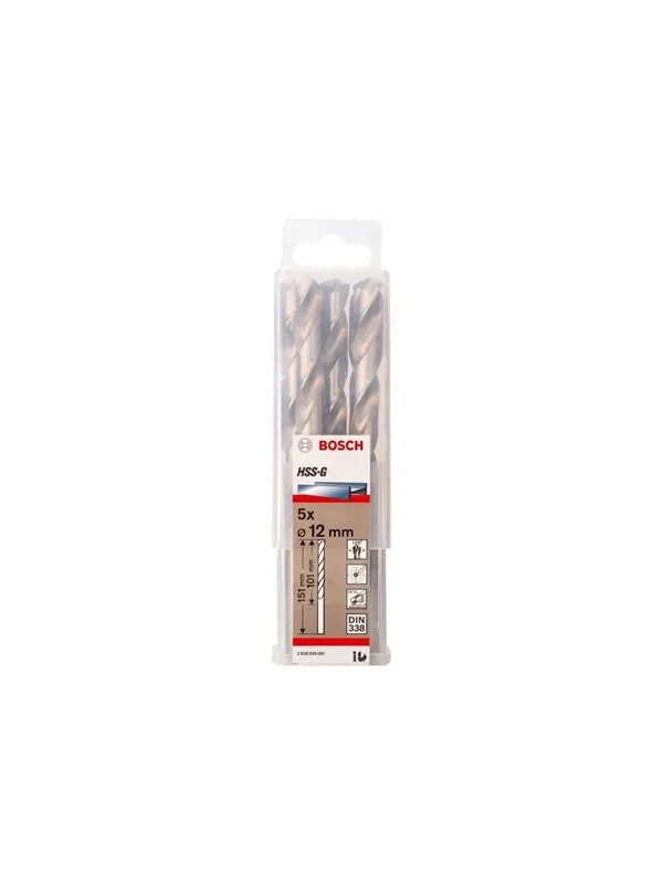 HSS-G Drill Bit 12 mm 5pcs by Bosch – product image