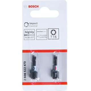 Impact Control Schroevendraaier Bits T15 25 mm 2 stuks. van Bosch – productafbeelding 1 van 2