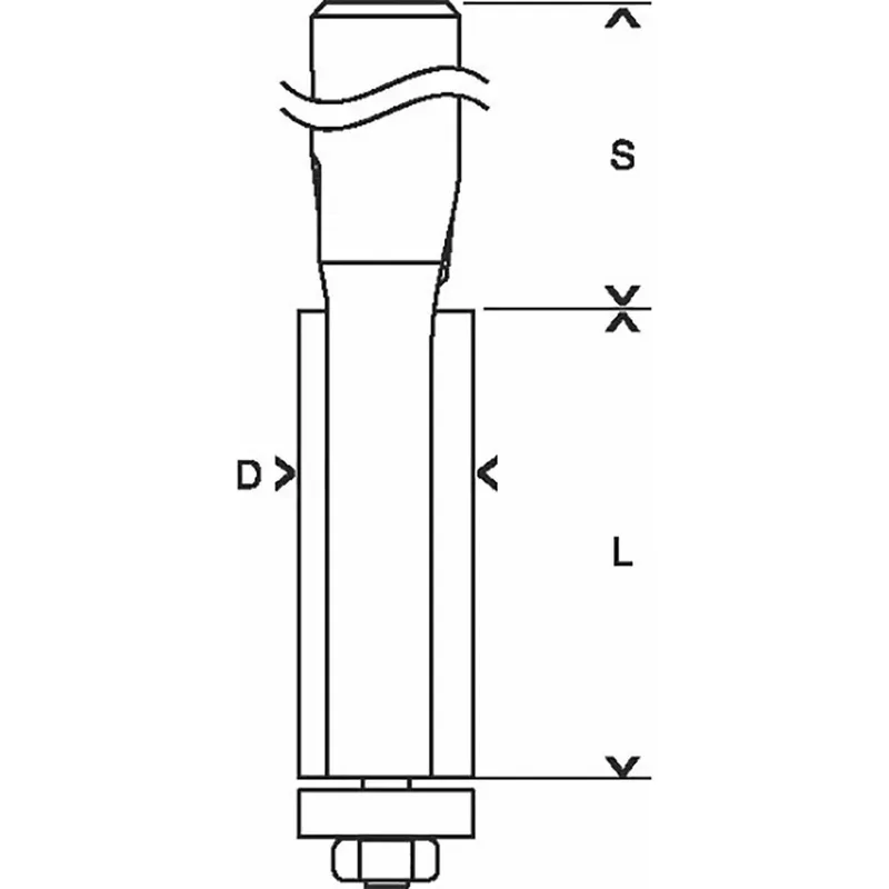 kantenfrees - 8 mm, D1 12,7 mm, L 40 mm, G 84 mm van Bosch – productafbeelding 2 van 2