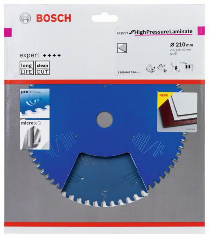 Kreissägeblatt Expert for High Pressure Laminate 210 x 30 x 2,8 mm 60 by Bosch Professional – product image 2 of 2