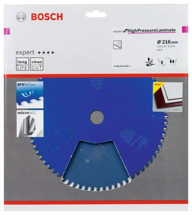Kreissägeblatt Expert for High Pressure Laminate 216 x 30 x 2,8 mm 64 de Bosch Professional – image du produit 2 sur 2